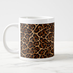 Zwart & Goud Kristal Tijger Patroon Grote Koffiekop