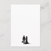 Zwart & Goud Land Bruiloft Informatiekaartje (Achterkant)