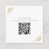 Zwart & Goud Land Bruiloft met QR Code Informatiekaartje (Voorkant)