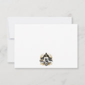 Zwart & Goud Land Bruiloft RSVP Kaartje (Achterkant)