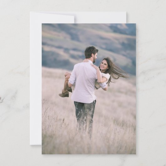 Zwart & Goud Land Bruiloft Save The Date (Achterkant)