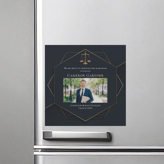 Zwart Goud Law School Foto Afstuderen Magneet Kaar