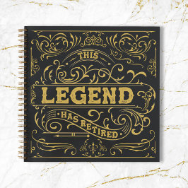  zwart goud legende pensioen gastenboek notitieboek