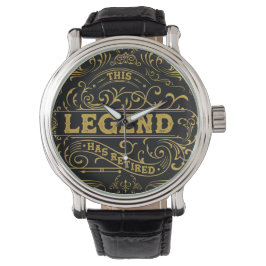  zwart goud legende pensioen horloge