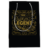  zwart goud legende pensioen medium cadeauzakje (Voorkant)