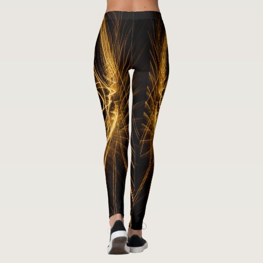 Zwart & Goud Leggings "Golden Elegance" (Achterkant)