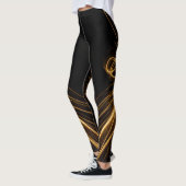 Zwart & Goud Leggings "Golden Elegance" (Links)