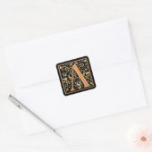  Zwart & Goud Letter ‘A’ - Sticker (Envelop)