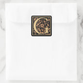 Zwart & Goud Letter ‘G’ - Sticker (Tas)