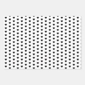 Zwart & Goud Liefdesharten Valentijnse  Inpakpapier Vel (Voorkant 3)