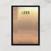 Zwart Goud Lijst Modern ketting oorbellen Visitekaartje (Voorkant)