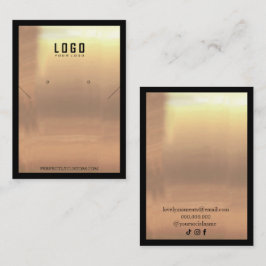 Zwart Goud Lijst Modern ketting oorbellen Visitekaartje