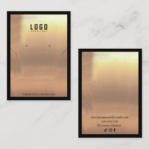 Zwart Goud Lijst Modern ketting oorbellen Visitekaartje