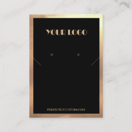 Zwart Goud Lijst Modern ketting oorbellen Visitekaartje