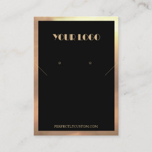 Zwart Goud Lijst Modern ketting oorbellen Visitekaartje