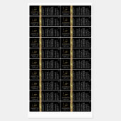 Zwart & Goud Logo Essential Olie Fles Waterdicht Labels (Vel)