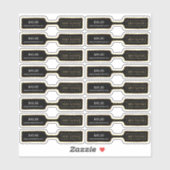 Zwart & Goud Logo Jewerly Prijs Label Barbell Labe (Vel)