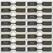 Zwart & Goud Logo Jewerly Prijs Label Barbell Labe (Voorkant)