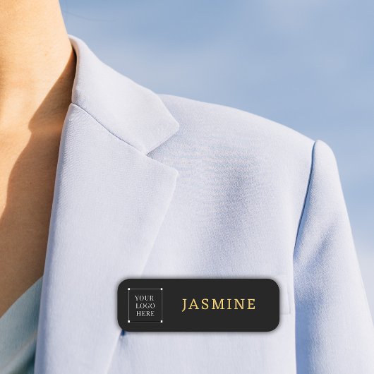 Zwart goud Logo Modern professional Naamplaatje