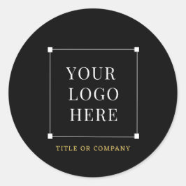 Zwart goud Logo Modern Social Media Iconen Ronde Sticker