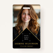 Zwart goud Logo Moderne foto professional Badge (Voorkant)