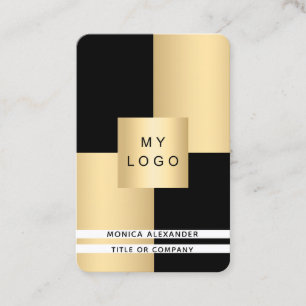 Zwart goud logo QR code professional Visitekaartje