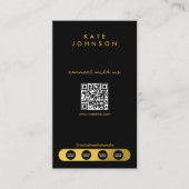 Zwart Goud Logo Social Media Verbind met ons Visitekaartje (Voorkant)