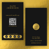 Zwart Goud Logo Social Media Verbind met ons Visitekaartje