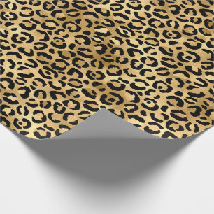 Zwart Goud Luipaard Jachtluipaard Dierenprint Cadeaupapier