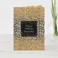 Zwart Goud Luipaard Print Glitz