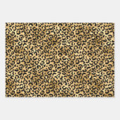 Zwart Goud Luipaardprint Jachtluipaard Dierenprint Inpakpapier Vel (Voorkant 3)