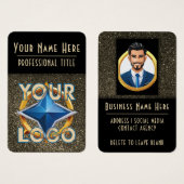 Zwart Goud Luxe Acteurs Entertainers Professional Visitekaartje (Voorkant /achterkant)