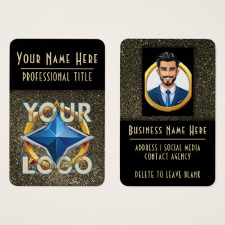 Zwart Goud Luxe Acteurs Entertainers Professional Visitekaartje