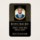 Zwart Goud Luxe Acteurs Entertainers Professional Visitekaartje (Achterkant)