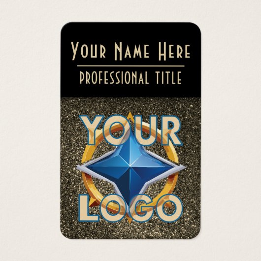 Zwart Goud Luxe Acteurs Entertainers Professional Visitekaartje (Voorkant)