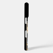 Zwart & Goud Luxe Bloemen Marmeren Swirl Case-Mate iPhone Case (Achterkant / Rechts)