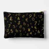 Zwart Goud Luxe Nummers Valuta symbolen Patroon Etui (Achterkant)
