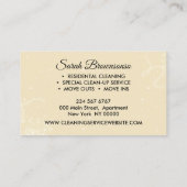 Zwart Goud Luxe Schoonmaakster Janitorial Visitekaartje (Achterkant)