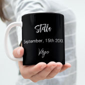 Zwart goud Maagd ster sterrenbeeld verjaardag Koffiemok