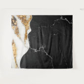 Zwart goud Mable patroon Wandkleed (Voorkant (horizontaal))