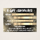 Zwart Goud Make-up Artiest Logo QR 100 stuks Visitekaartje (Achterkant)