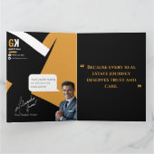 Zwart & Goud makelaarsontwerp, makelaar Bedankkaart (Binnen)