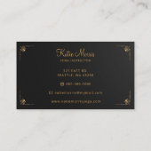 Zwart Goud Mandala Elegant Modern Visitekaartje (Achterkant)