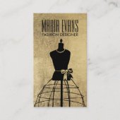 zwart goud mannequin chique mode visitekaartje (Voorkant)