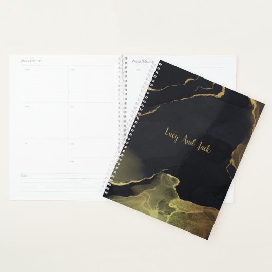 zwart & Goud Marmer 3 Ring Multomap Planner (Display)