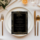 Zwart goud marmer agaat menu kaart