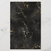 Zwart goud marmer agaat menu kaart (Achterkant)
