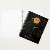 Zwart goud marmer bedrijf logo planner (Display)