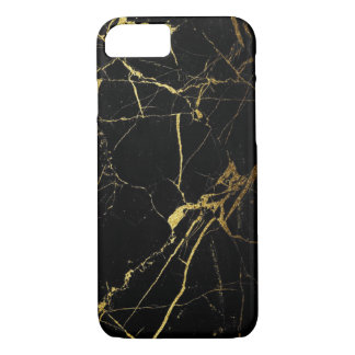 Zwart & Goud Marmer iPhone 8/7 Hoesje