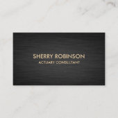 Zwart Goud Marmer | Donker Metallic geborsteld Visitekaartje (Voorkant)